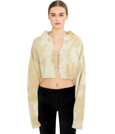 Elan Tory Latte Tie Dye Sweater