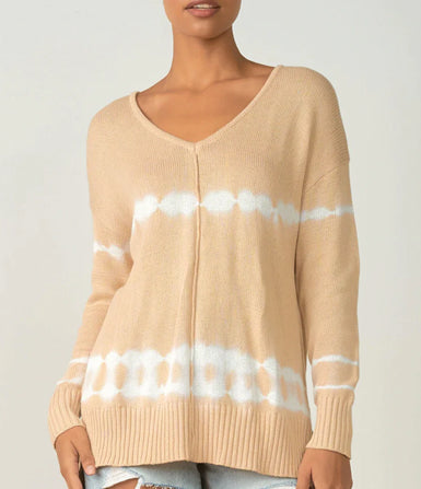 Elan Tory Latte Tie Dye Sweater