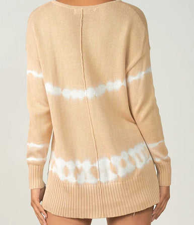 Elan Tory Latte Tie Dye Sweater